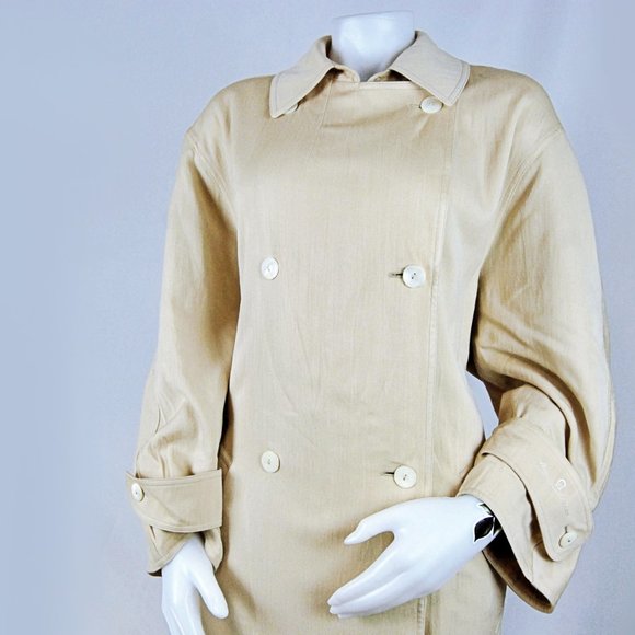 HP Vintage Etienne Aigner Designer Silk Overcoat - Picture 5 of 7